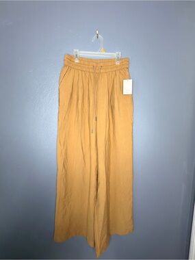 NWT Target Women's Wide-Leg Drawstring Pants — Mustard Size Small